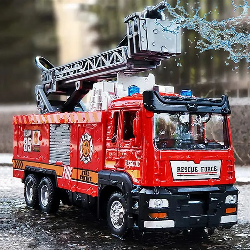 Spray Water Truck Toy Firetruck Fireman Fire Truck/engine Vehicle Car Music Light Educational Boy Eletric Toys for Children