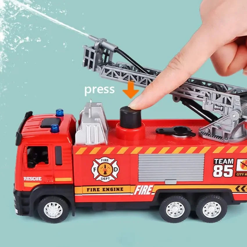 Spray Water Truck Toy Firetruck Fireman Fire Truck/engine Vehicle Car Music Light Educational Boy Eletric Toys for Children