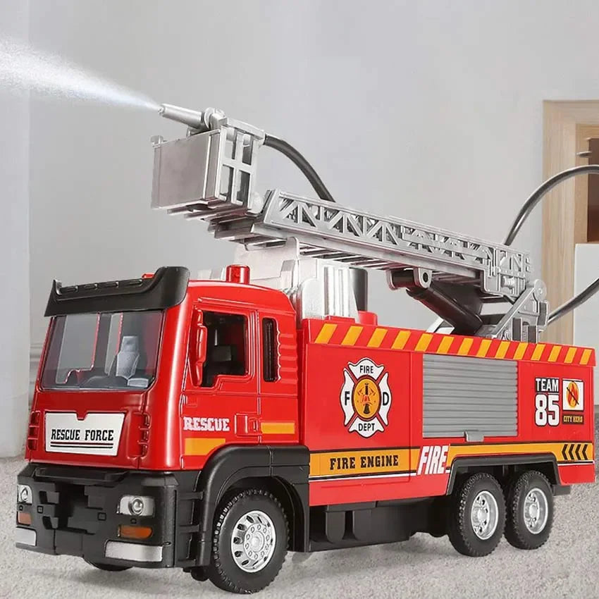 Spray Water Truck Toy Firetruck Fireman Fire Truck/engine Vehicle Car Music Light Educational Boy Eletric Toys for Children