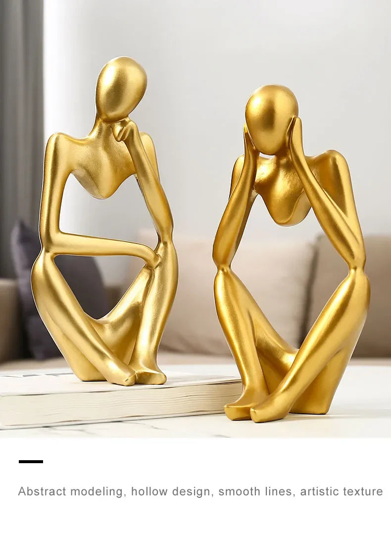 3PCS Mini Thinker Statue Gift Resin Set Home Decor Party Decorations Resin Mold Living Room Bedroom Office Ornaments Decor Accessories Crafts