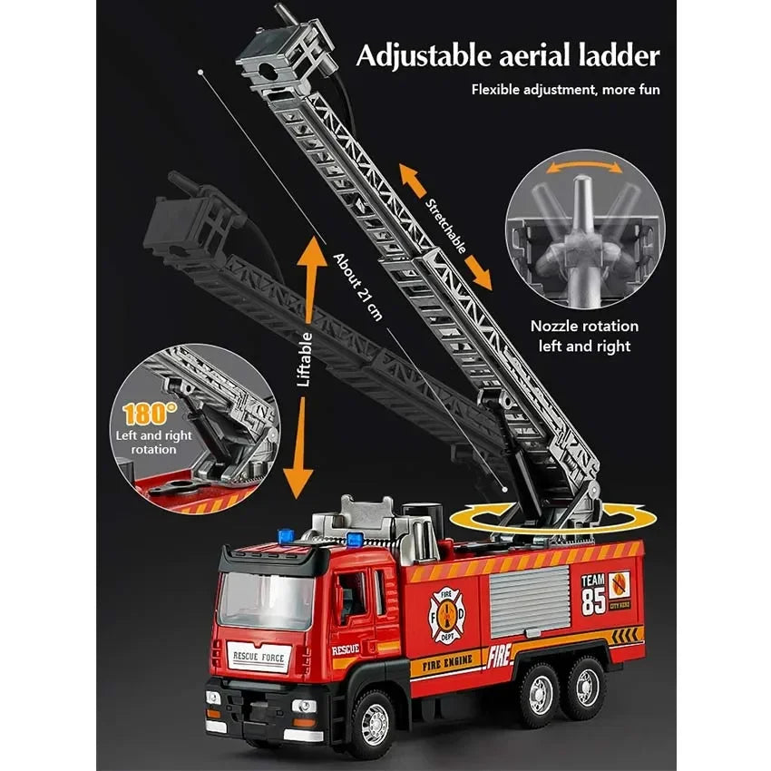 Spray Water Truck Toy Firetruck Fireman Fire Truck/engine Vehicle Car Music Light Educational Boy Eletric Toys for Children