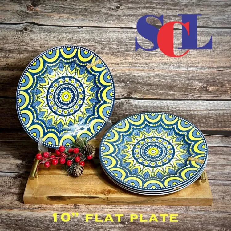 SOLD BY 4pcs‼️ BOHEMIAN PRINT SERIES CERAMIC DINNERWARE