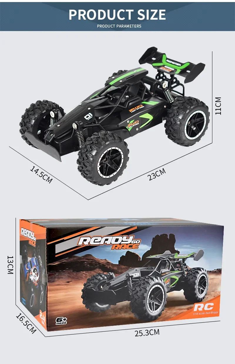 1:18 25km/H RC Car 2WD 4CH Remote Control Car High-Speed Off-Road Climbing Vehicle G Drift Eletric Trucks Toys for Boys Gifts